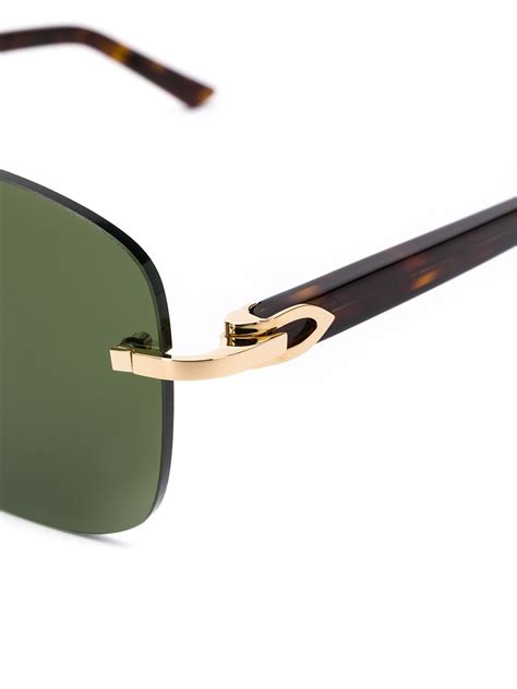 cartier c decor sunglasses replica|cartier signature c sunglasses rimless.